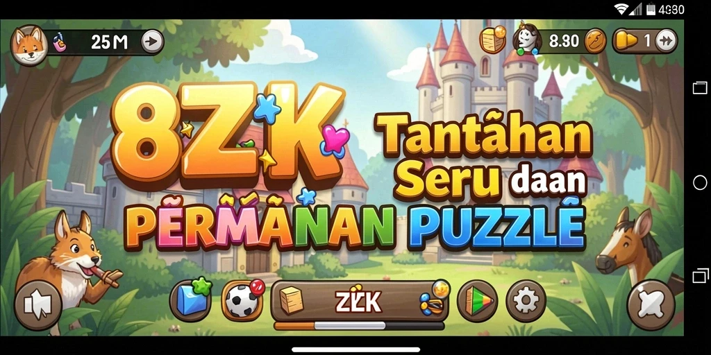 Screenshot gameplay 8ZK menampilkan tantangan puzzle yang menarik.