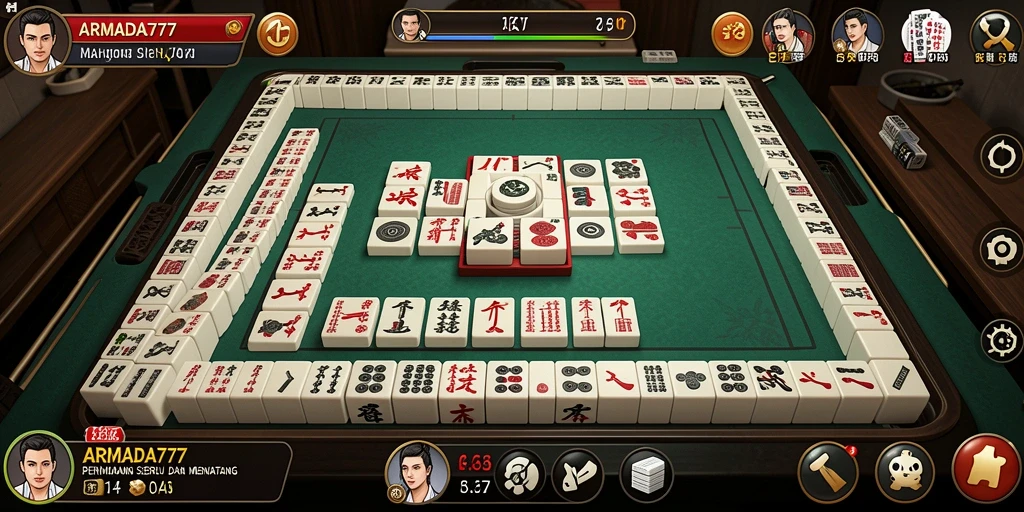 Tangkapan layar dari gameplay Mahjong yang menarik di ARMADA777.