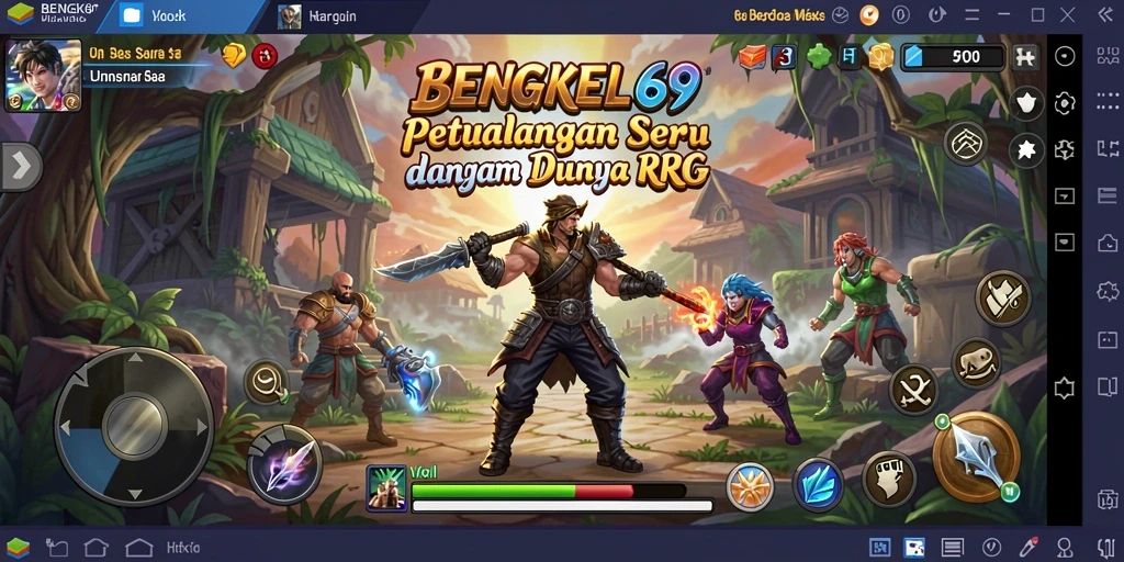 Tampilan gameplay seru dari BENGKEL69 dalam dunia RPG.
