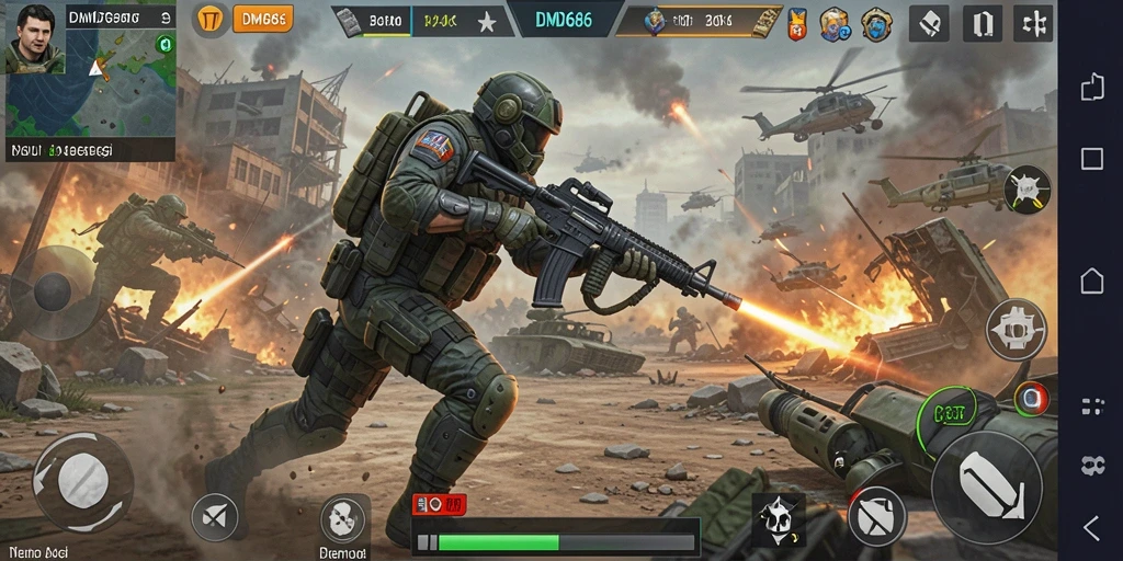 Tampilan menarik dari gameplay TPS DMD686 yang seru.