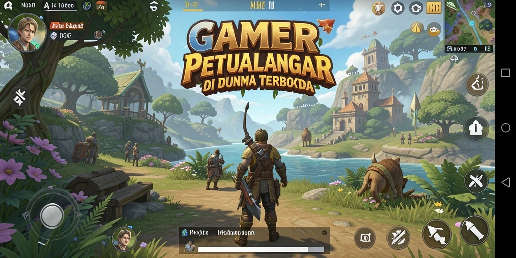 Screenshot utama GAMERP menampilkan petualangan menarik dalam dunia terbuka.