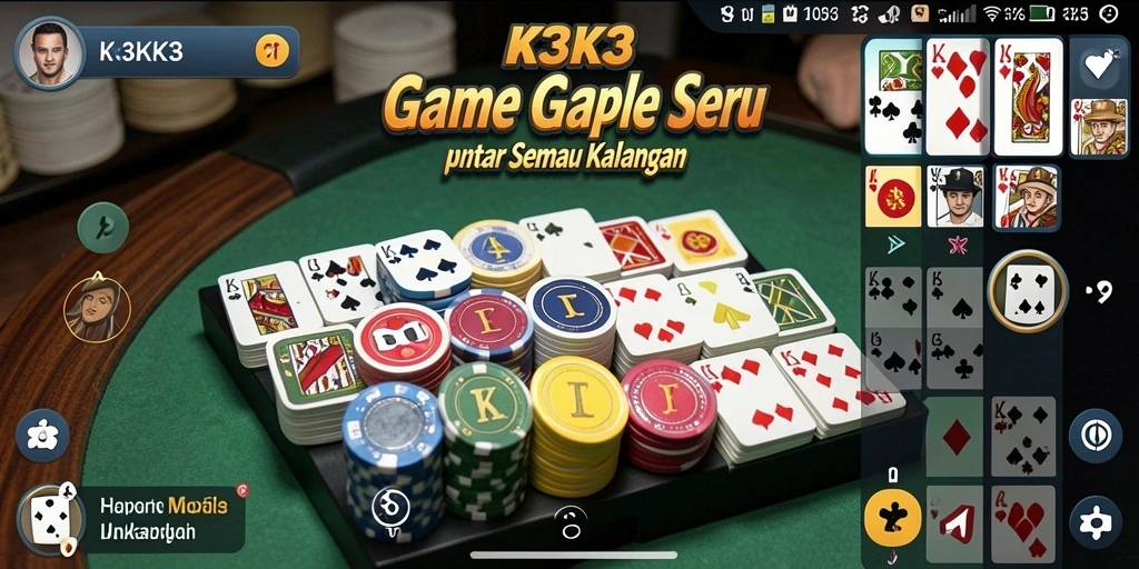 Gameplay Gaple yang seru dan interaktif di K3K3.