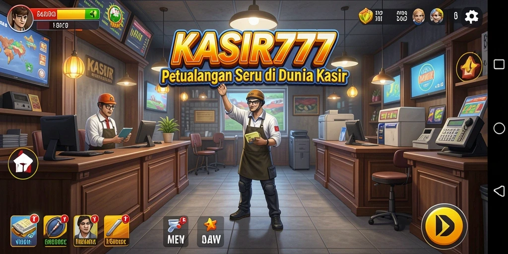 Tangkapan layar gameplay seru KASIR777 yang menampilkan keseruan petualangan kasir.