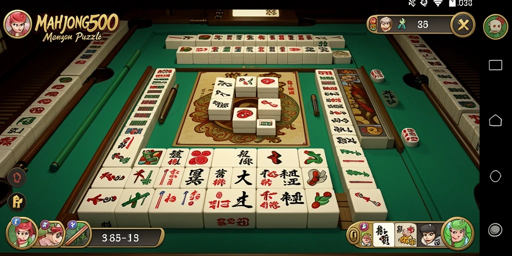 Screenshot menampilkan gameplay petualangan seru di MAHJONG500.