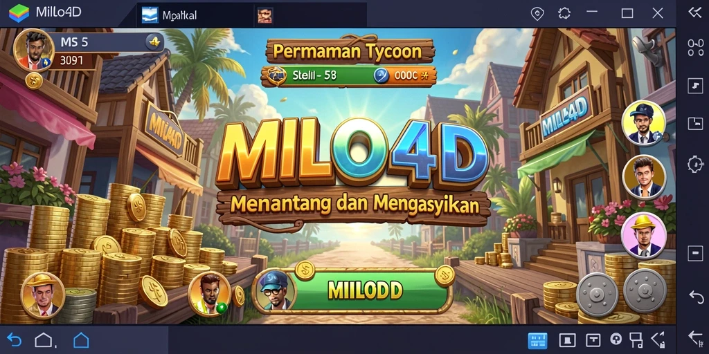 Tampilan gameplay menarik dari MILO4D yang menunjukkan manajemen bisnis Tycoon.