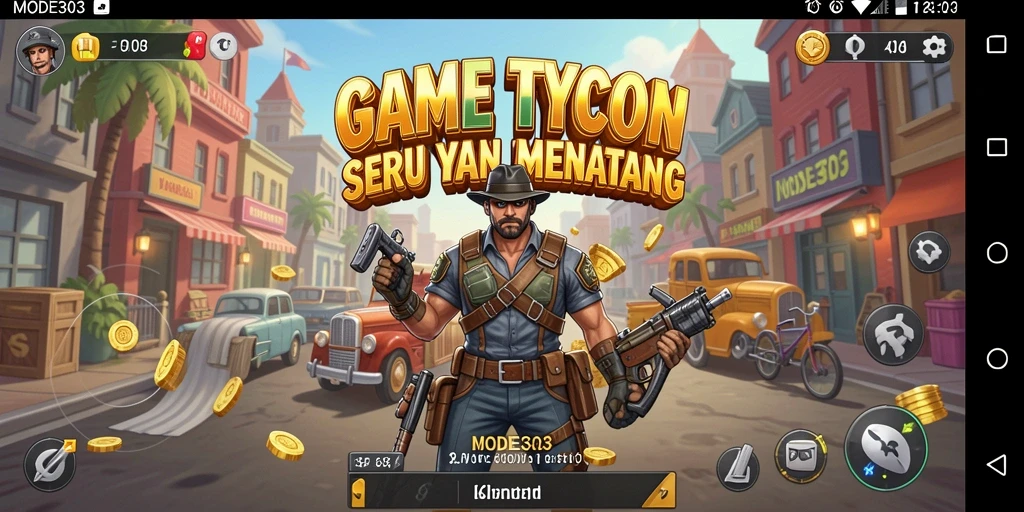 Tampilan seru gameplay Tycoon dalam MODE303 dengan fitur manajemen bisnis.