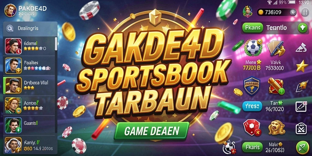 Tangkapan layar gameplay Sportsbook PAKDE4D dengan fitur taruhan langsung.
