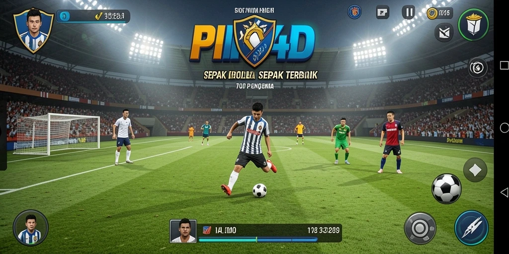 Gameplay menegangkan di lapangan sepak bola.