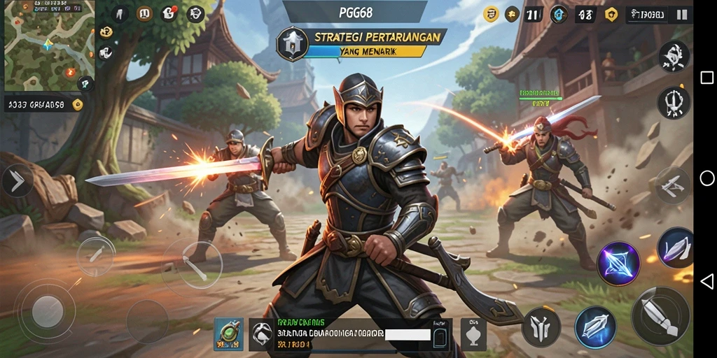 Tampilan gameplay seru dan taktis di PGG68.
