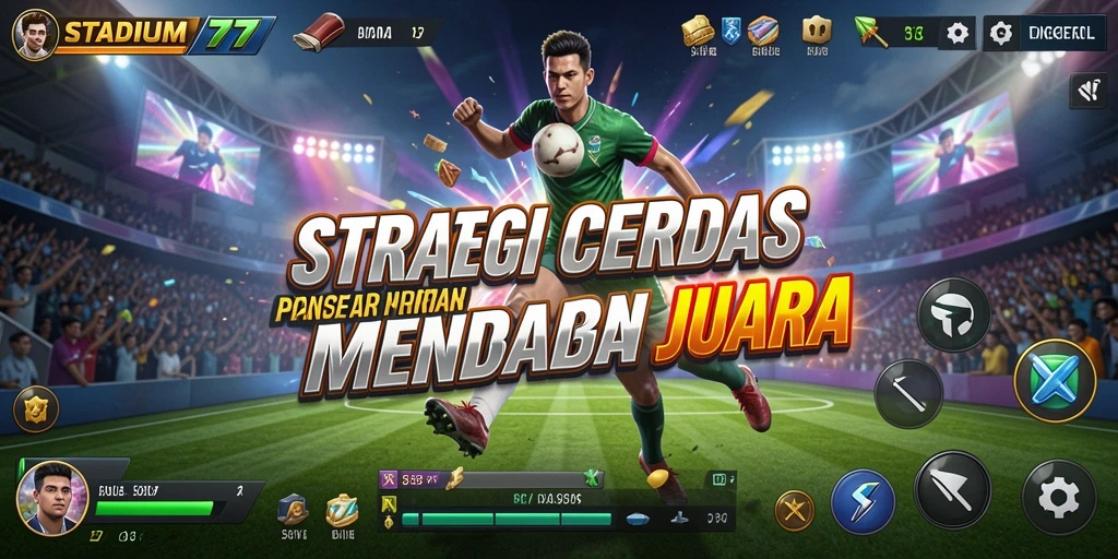 Gameplay STADIUM77 yang penuh strategi dan taktik mendebarkan.