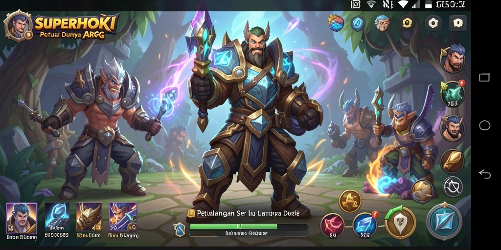 Tampilan gameplay ARPG SUPERHOKI yang mendebarkan dan dinamis.