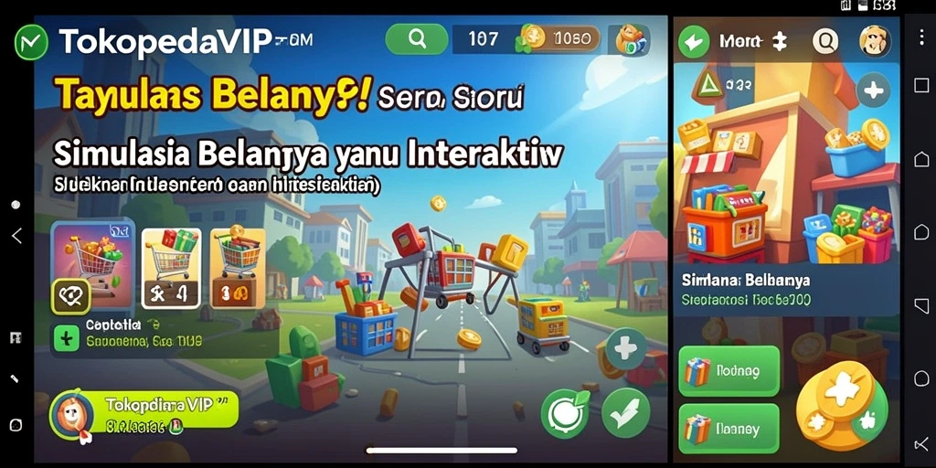 Tampilan utama gameplay TOKOPEDIAVIP dengan interaksi belanja yang seru.