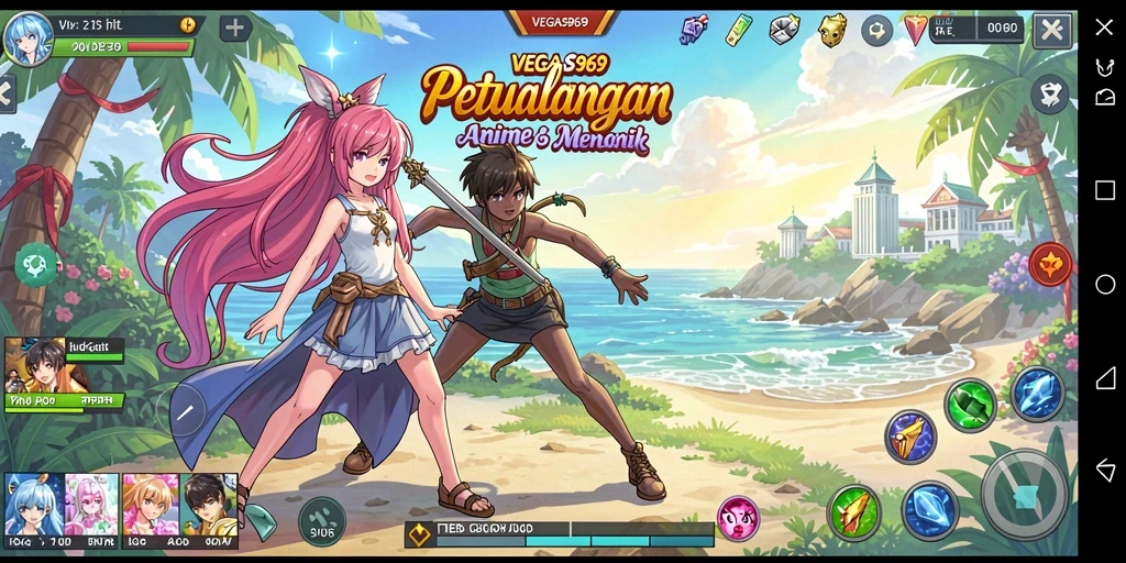 Tampilan gameplay luar biasa dari VEGAS969 dengan karakter Anime yang keren.