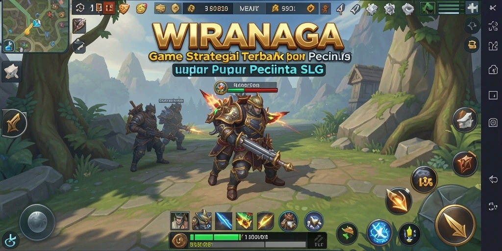 Tampilan gameplay WIRANAGA yang mendebarkan dan strategis.